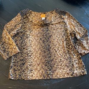 EUC Drape-Neck Statement Top XL